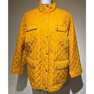 Talbots Yellow Quilted Jacket Size 2X Petite‎